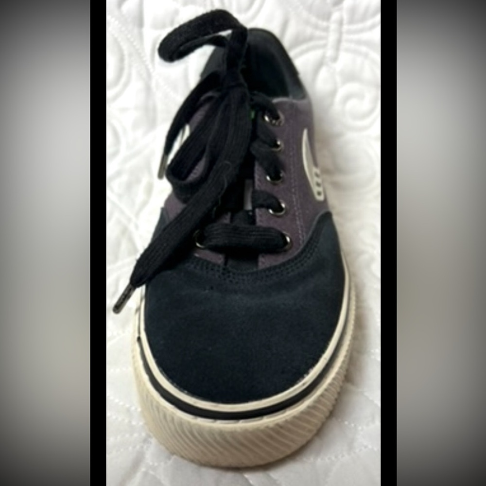 CARIUMA Naoica Tennis Blue Gray Shoe Lace Up Suede Canvas Tie Size 8.5 - Picture 13 of 16